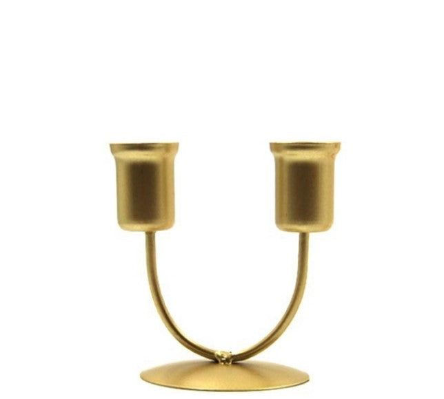 1pc Metal Candle Holder 2 Arm