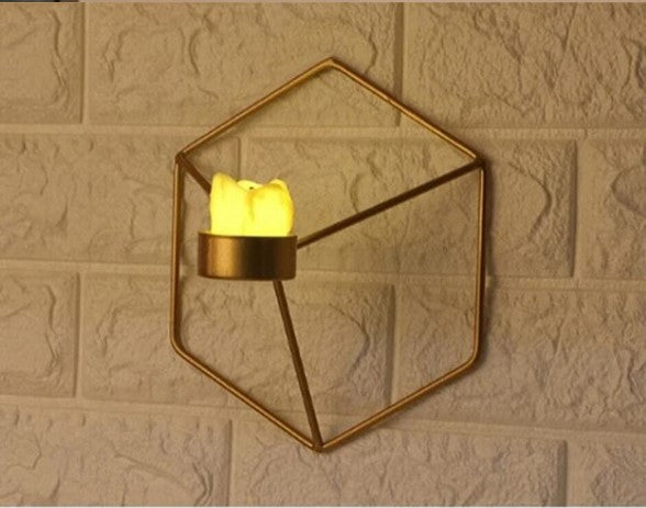 1pc Metal Hexagonal Candle Holder